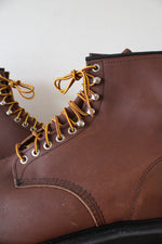 Red Wing Brown Leather Steel Toe Boots | 14