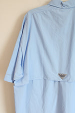 NEW Columbia Bahama Light Blue Short Sleeved Button Down Shirt | XL Tall