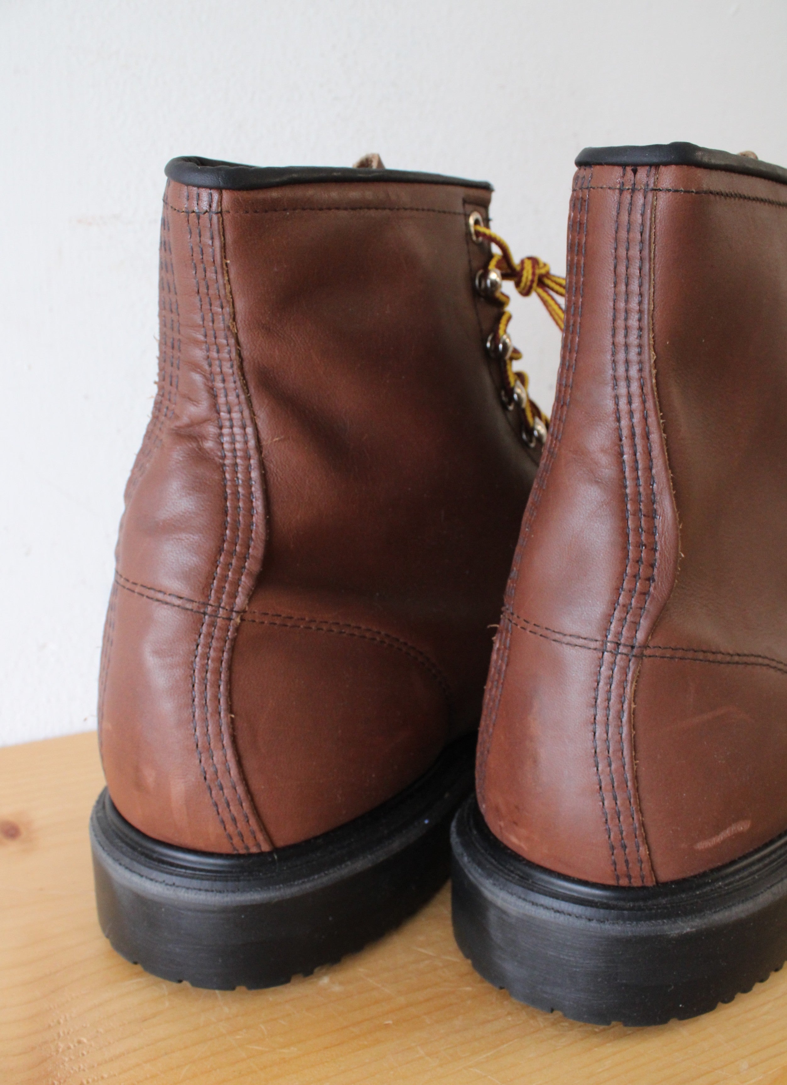 Red Wing Brown Leather Steel Toe Boots | 14