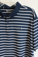 Under Armour Navy Blue Striped Polo Shirt | 2XL