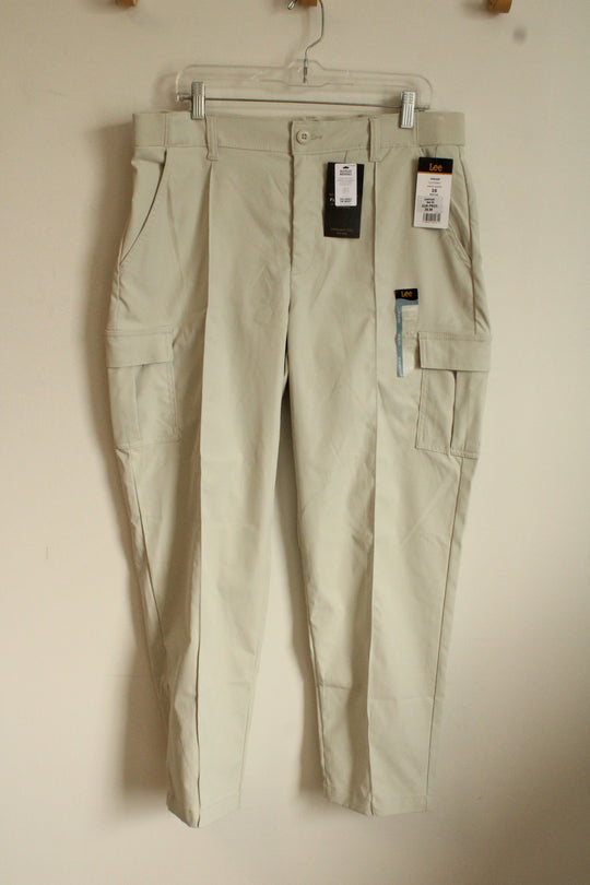 NEW Lee Light Tan Cargo Stretch Waistband Pants | 16