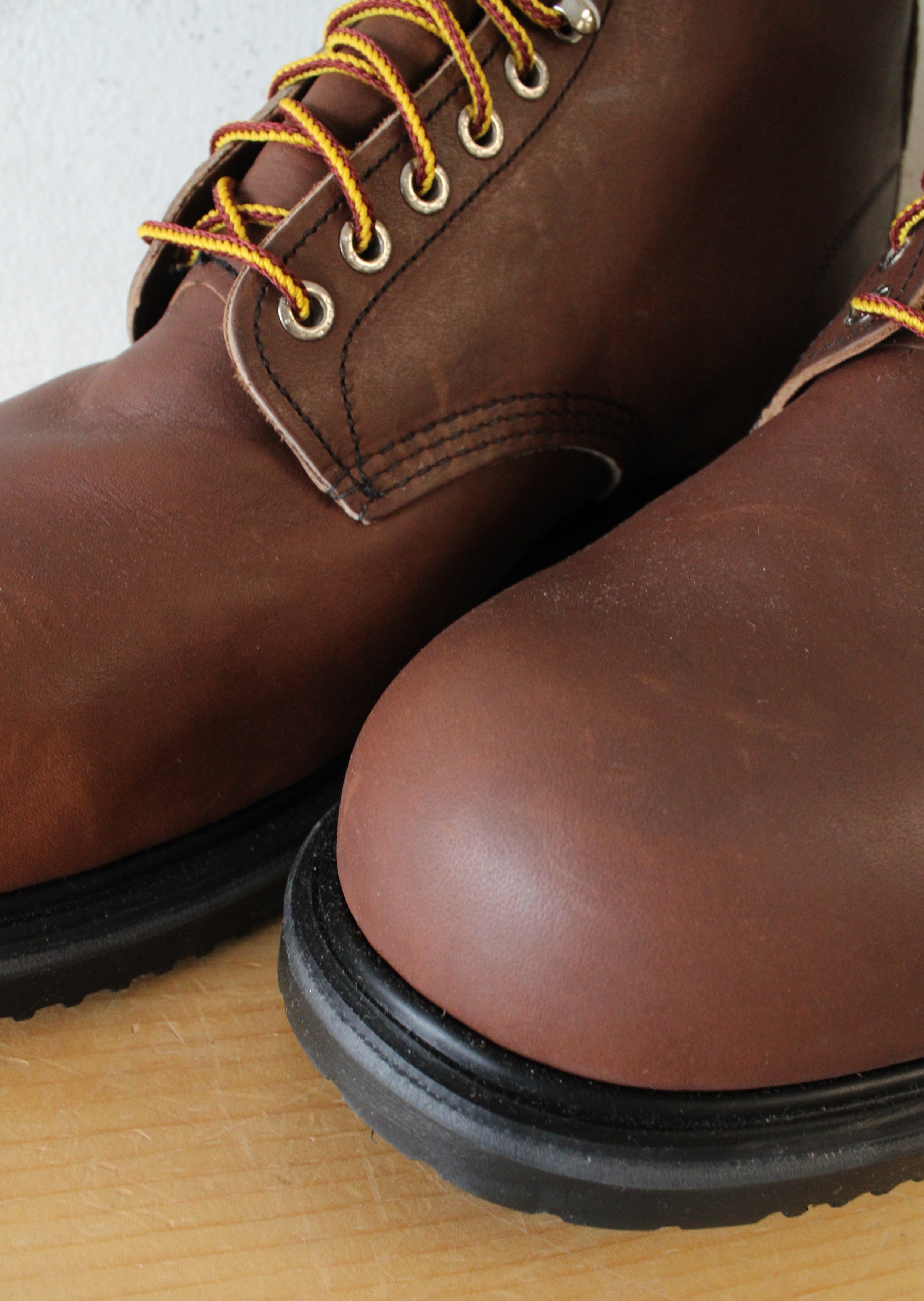 Red Wing Brown Leather Steel Toe Boots | 14