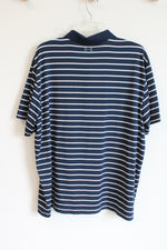 Under Armour Navy Blue Striped Polo Shirt | 2XL