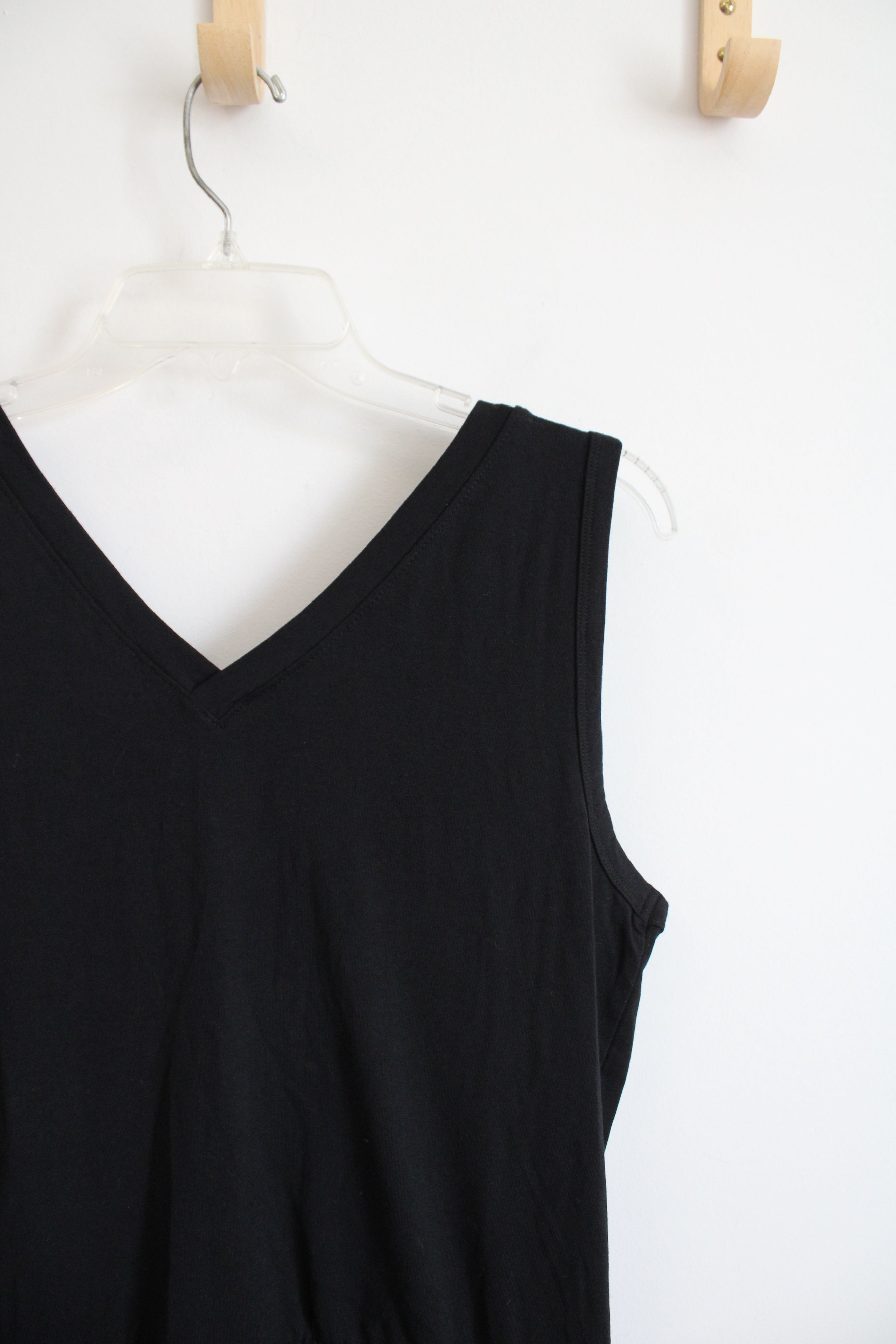 CALVIN KLEIN Logo Branded Sleeveless Jumpsuit, Size Medium in Black at Nordstrom Rack