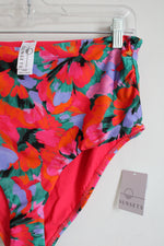 NEW Sunsets Hummingbird Cove Capri High Waist Floral Swim Bottoms | L