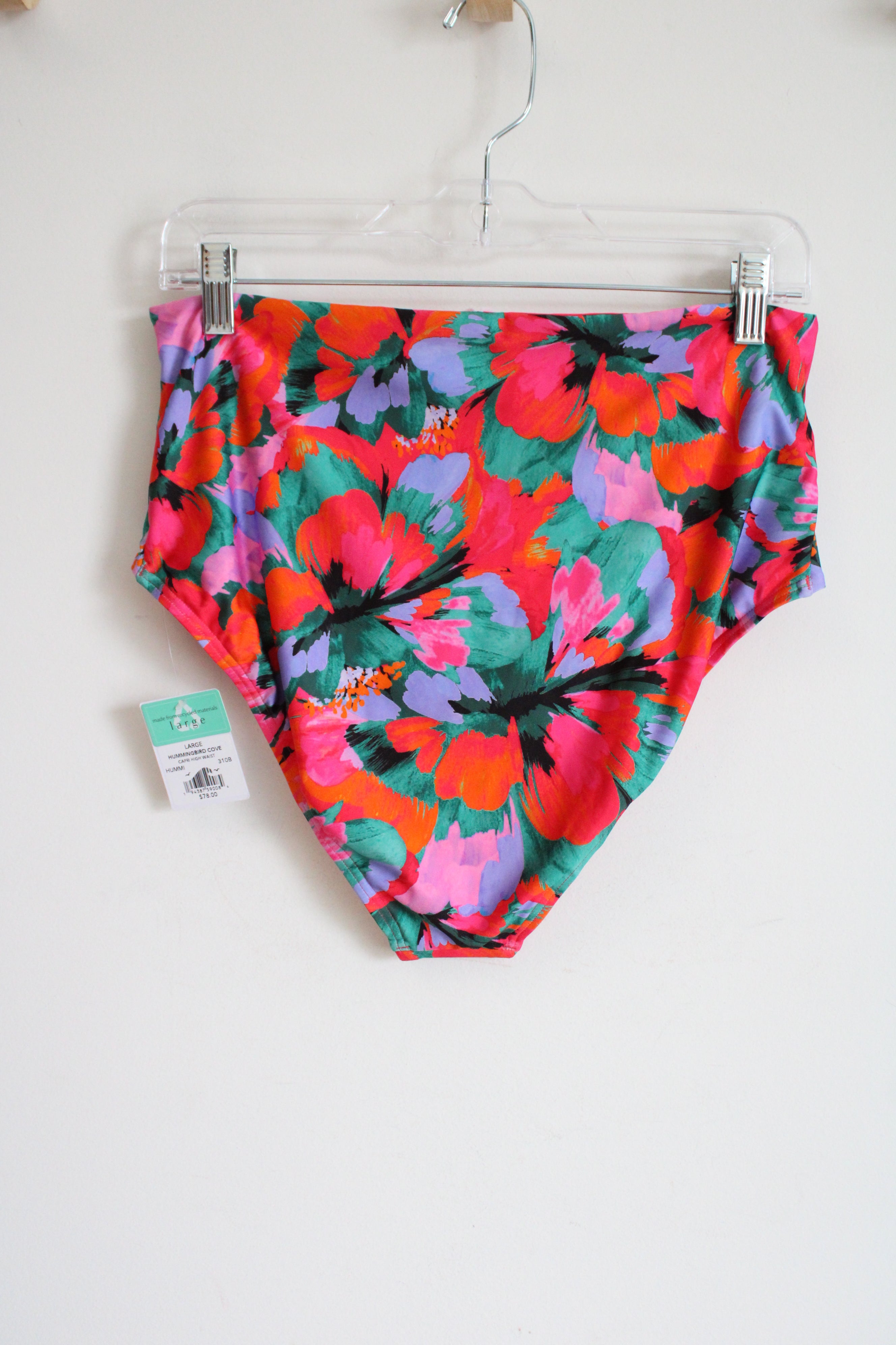 NEW Sunsets Hummingbird Cove Capri High Waist Floral Swim Bottoms | L