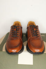 Beckett Simonon Porto Tan Leather and Black Rubber Soles Sneakers | Size 9.5
