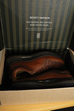 Beckett Simonon Porto Tan Leather and Black Rubber Soles Sneakers | Size 9.5