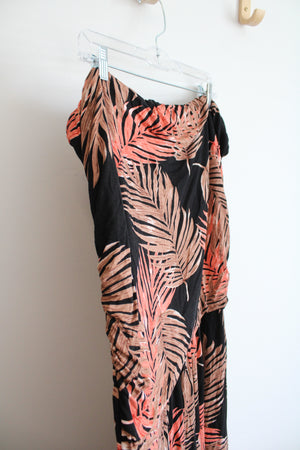 Lascana Venus Black Brown & Orange Tropical Print Strapless Maxi Dress Jubilee Thrift Lascana Venus Black Brown & Orange Tropical Print Strapless Maxi Dress Jubilee Thrift