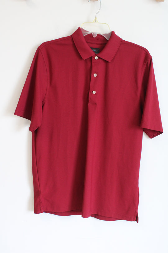 Greg Norman PlayDRY Dark Red Polo Shirt | M