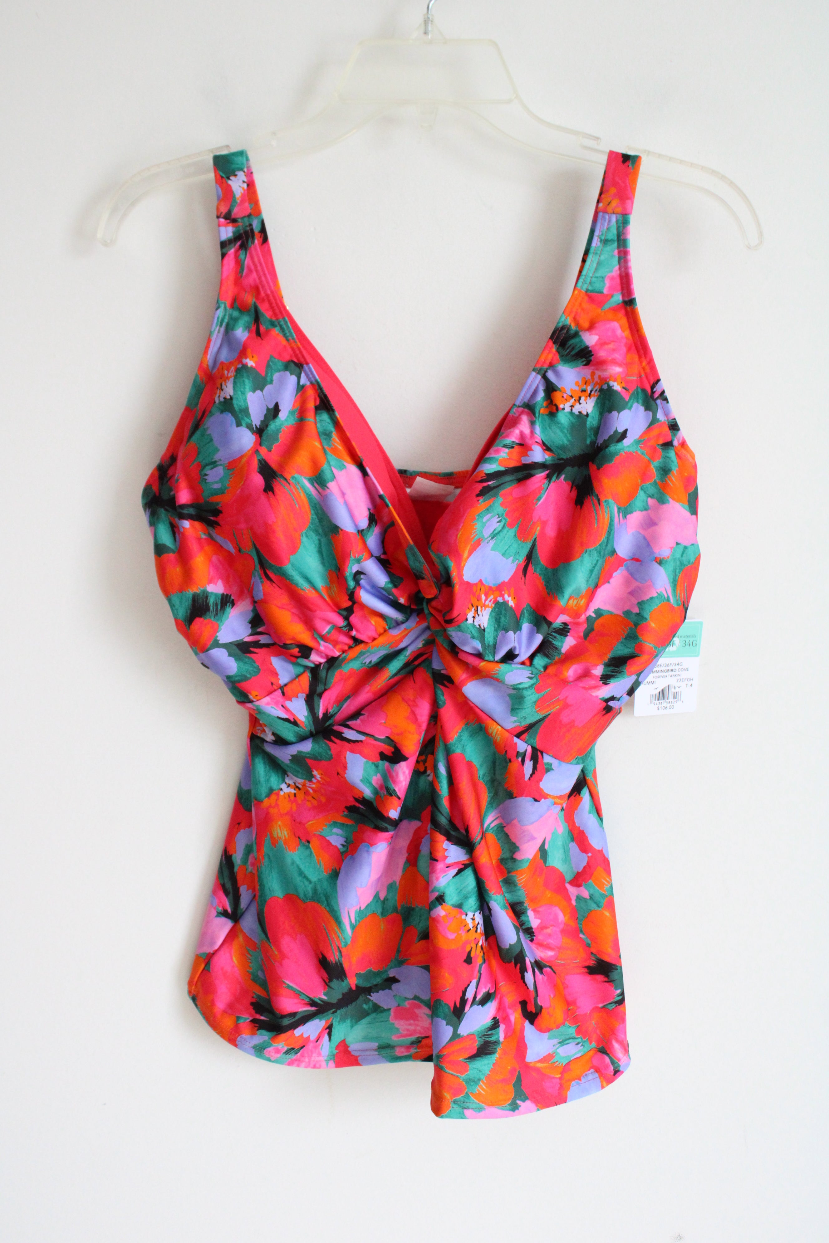 NEW Sunsets Hummingbird Cove Forever Tankini Floral Swim Top | 38E/36F/34G