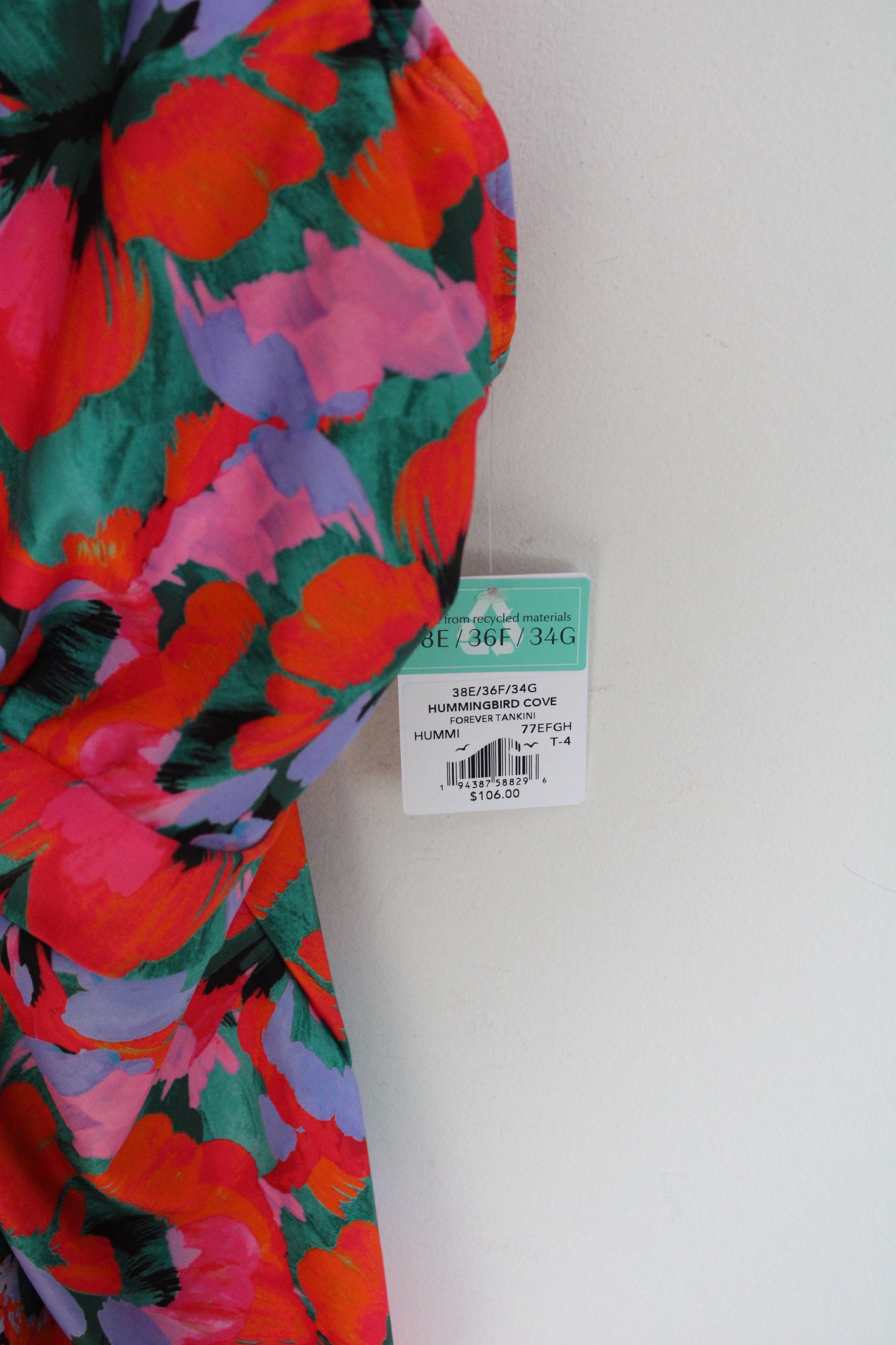 NEW Sunsets Hummingbird Cove Forever Tankini Floral Swim Top | 38E/36F/34G