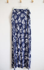 Venus Blue & White Seashell Print Strapless Maxi Dress | 3X