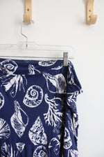 Venus Blue & White Seashell Print Strapless Maxi Dress | 3X