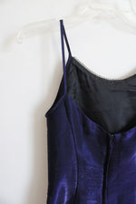 Vintage Jessica McClintock Gunne Sax Purple Metallic Dress | 5/6