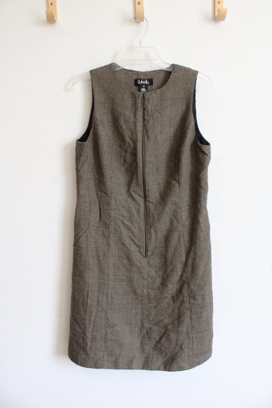 Rafaella Vintage Brown Plaid Wool Zipper Dress | 12