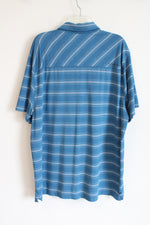 Under Armour HeatGear Blue White Striped Polo shirt | 2XL
