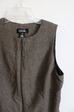 Rafaella Vintage Brown Plaid Wool Zipper Dress | 12