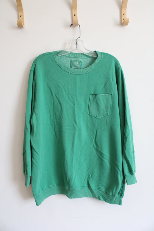 Aerie Kelly Green Oversized Sweatshirt | S