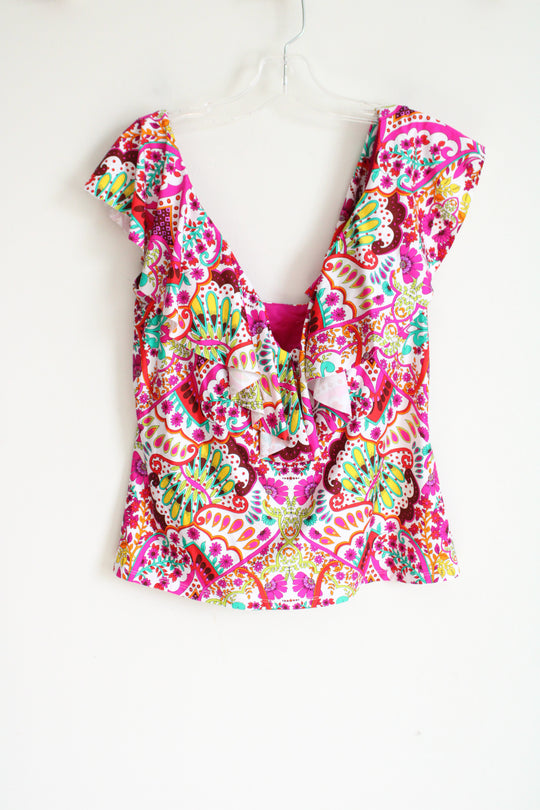 NEW Trina Turk Paisley Swim Tankini Top | 12