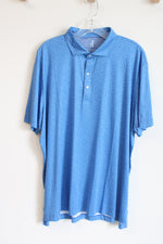 Johnnie-O Blue Floral Polo Shirt | XL