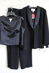 NEW Jones New York Satin Detail Black Suit Set Of 3 | 16