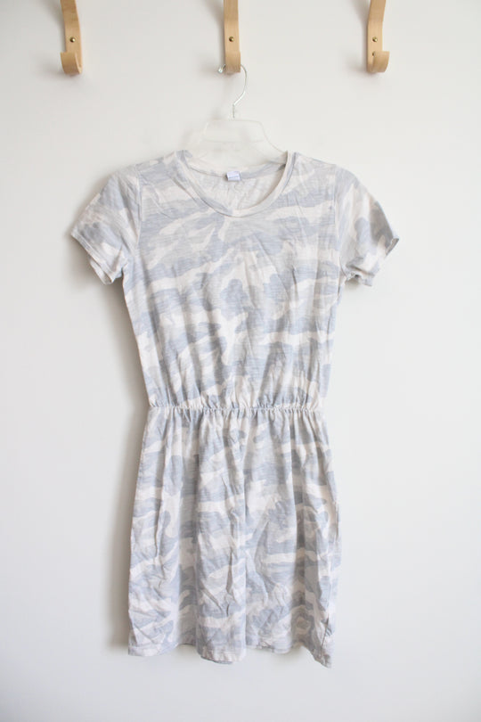 Old Navy Cream & Gray Camo Cotton Dress | XS