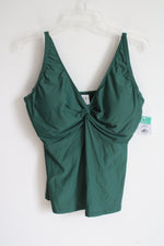 Sunsets Island Green Forever Tankini Swim Top | 38DD