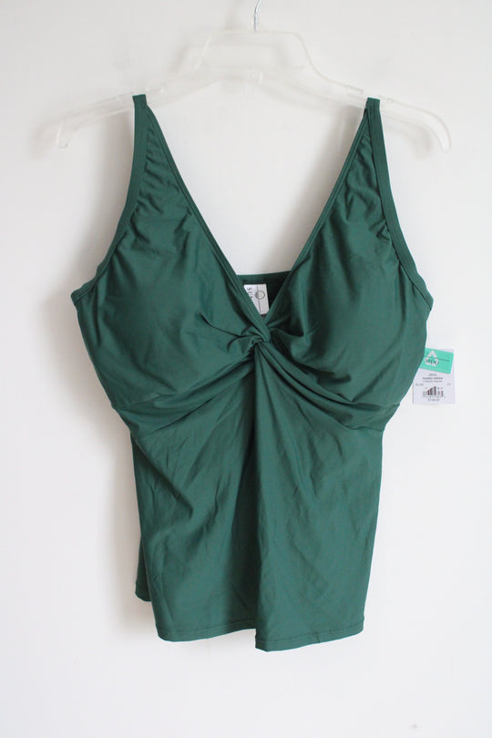 Sunsets Island Green Forever Tankini Swim Top | 38DD