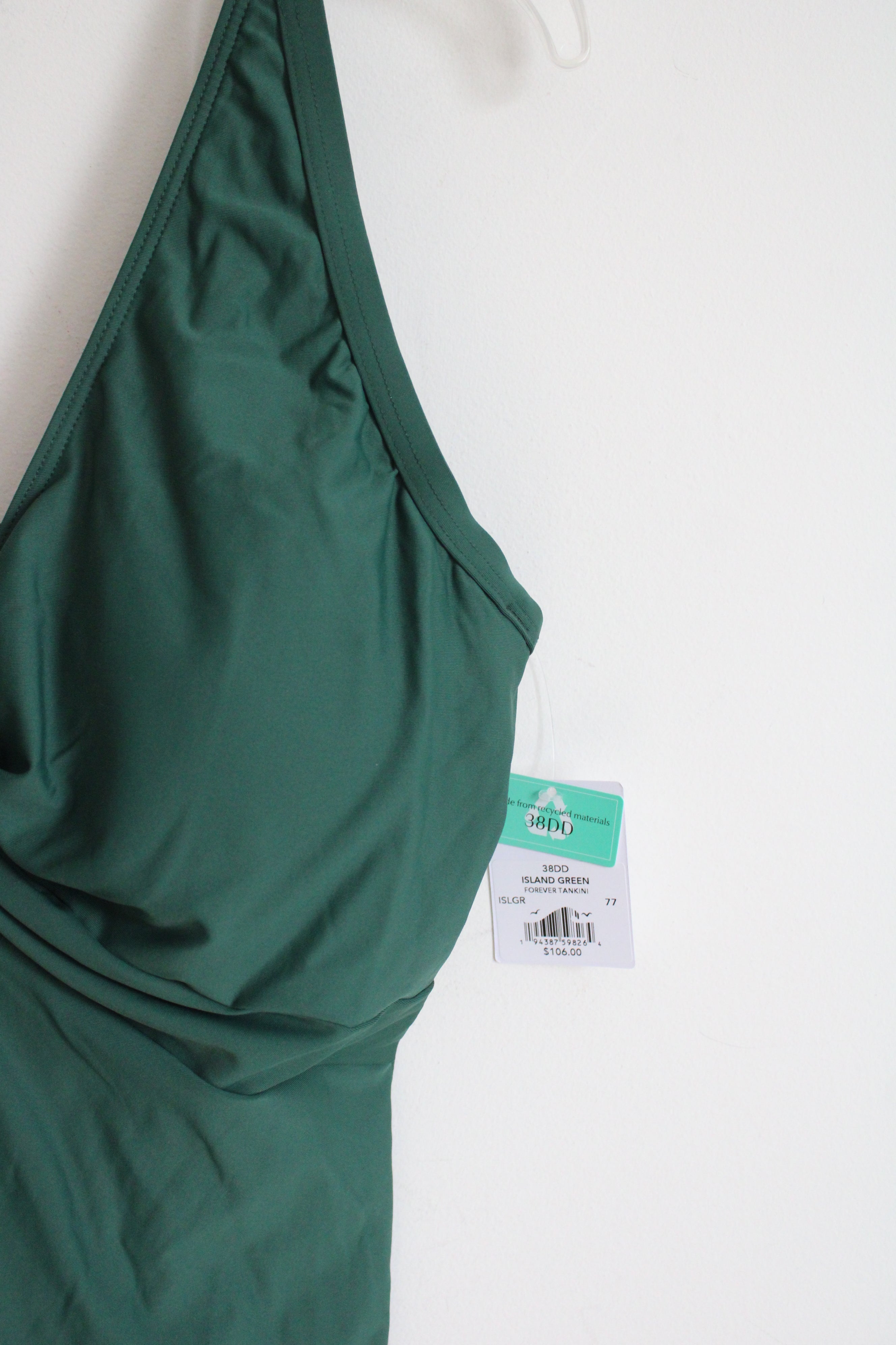 Sunsets Island Green Forever Tankini Swim Top | 38DD