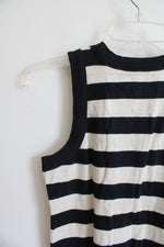 NEW LOFT Beige & Black Striped Tank Top | XXS Petite