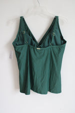 Sunsets Island Green Forever Tankini Swim Top | 38DD