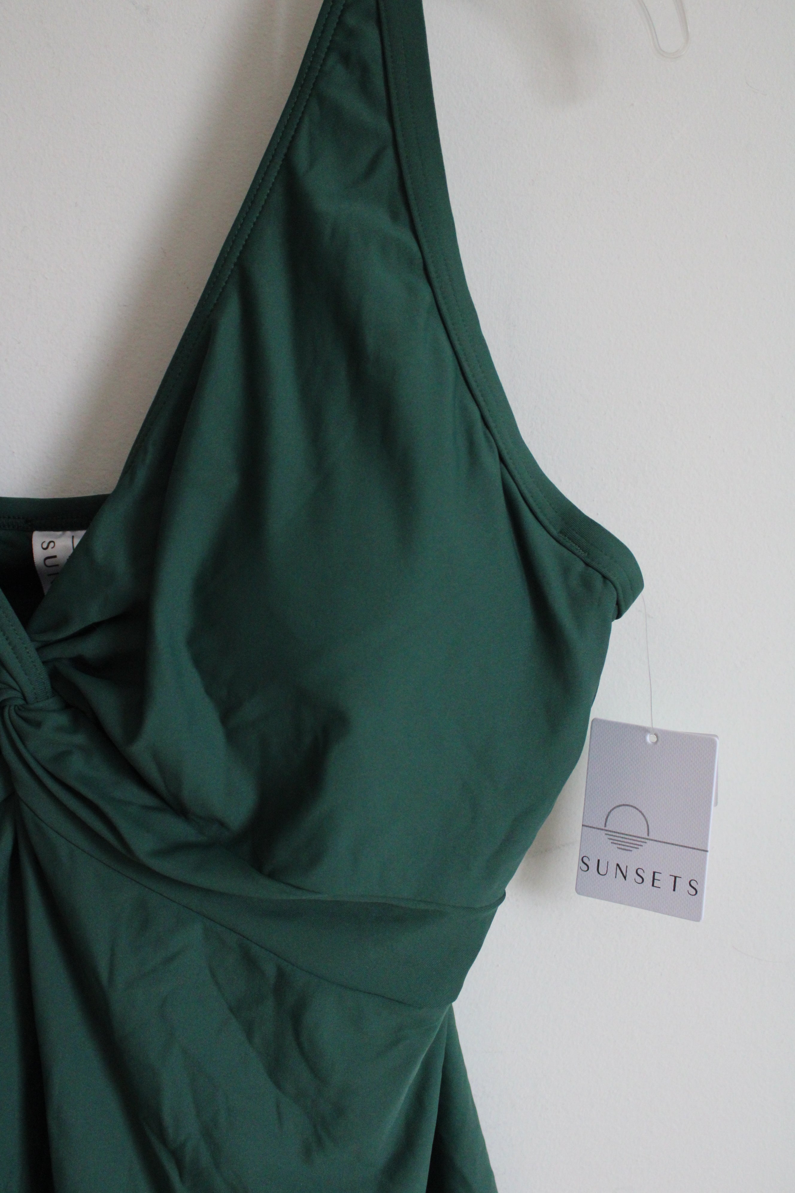 Sunsets Island Green Forever Tankini Swim Top | 40D