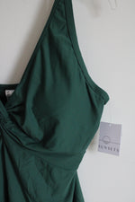 Sunsets Island Green Forever Tankini Swim Top | 40D