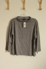 NEW Ann Taylor Gray Oversized Fit 3/4 Sleeve Sweater | S