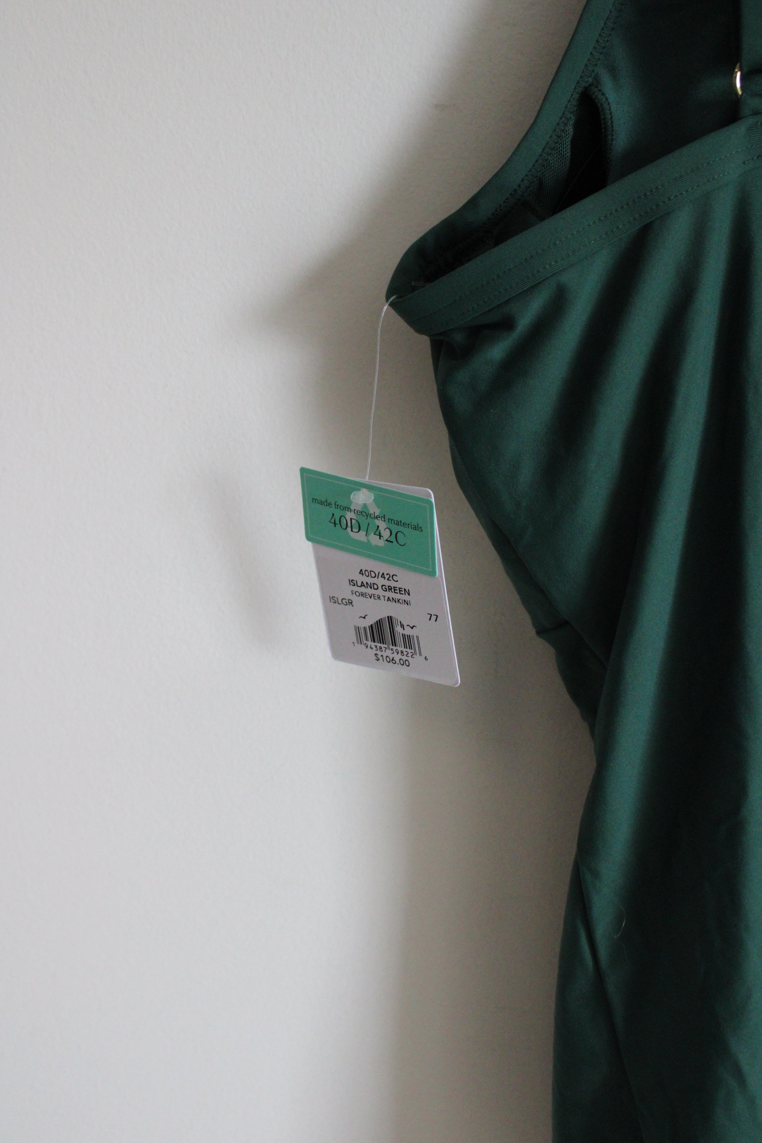 Sunsets Island Green Forever Tankini Swim Top | 40D