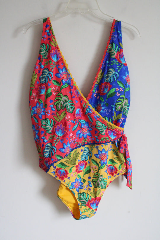 Johnny Was Rumba Wrap Floral One Piece Swim Suit | XXL