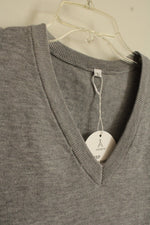 NEW Anrabess Gray LS V-neck Sweater | L