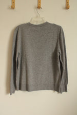 NEW Anrabess Gray LS V-neck Sweater | L
