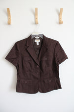 Talbots Brown Short Sleeved Jacket | 8