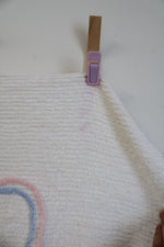 Vintage Chenille Bunny On Rocking Horse Baby Blanket