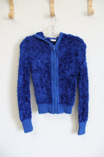 Justice Full Zip Blue Jacket with Hood | 12