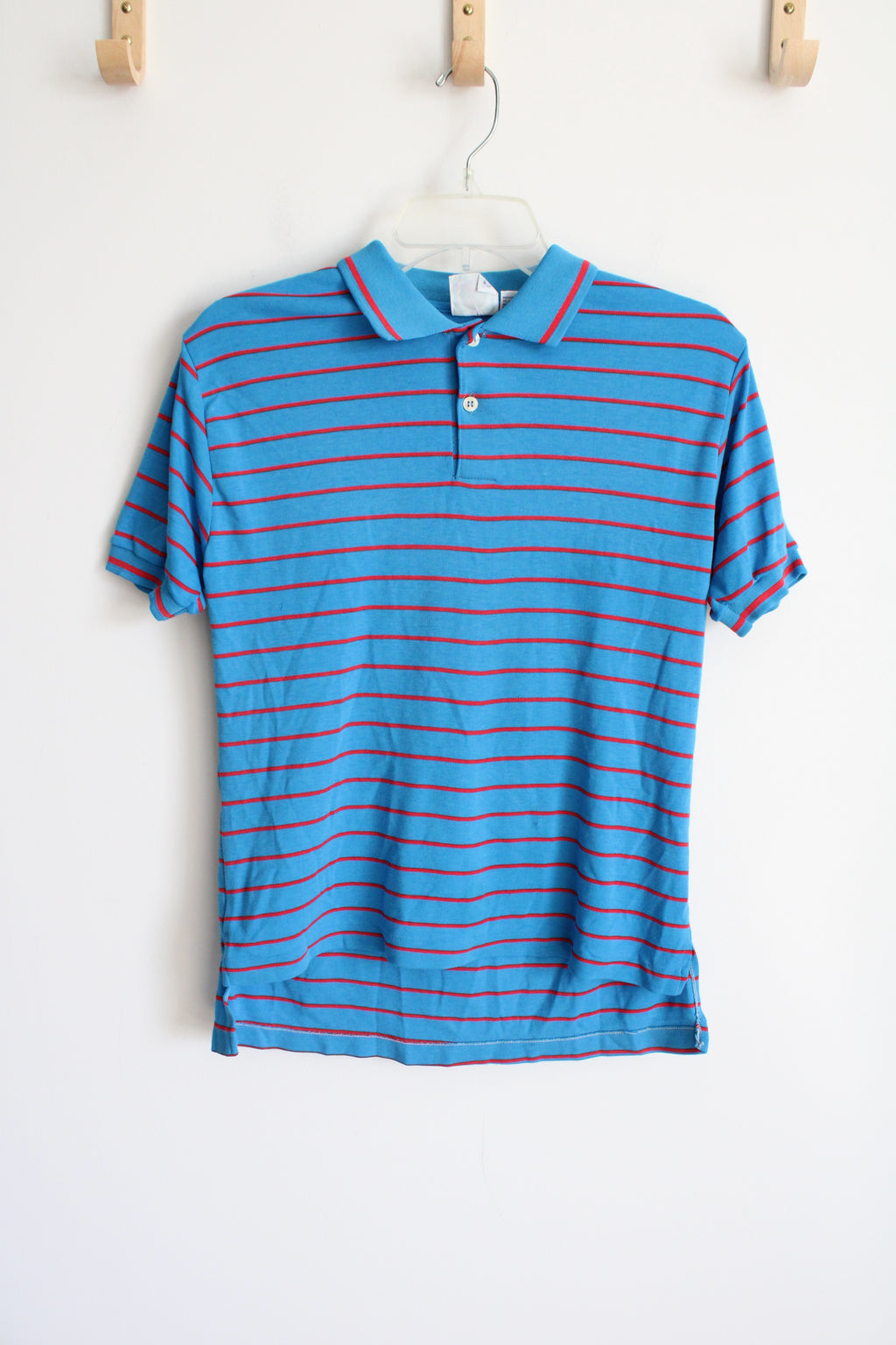 The Eagle's Eye Blue Red Striped Polo Shirt | Youth XL (16/18)