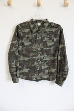Crazy 8 Camo Button Up Jacket| 14/16