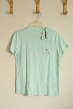 NEW Vineyard Vines Teal Cotton SS Logo Tee | XS