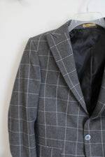 Daniel Gallotti Gray Windowpane Blazer | 48