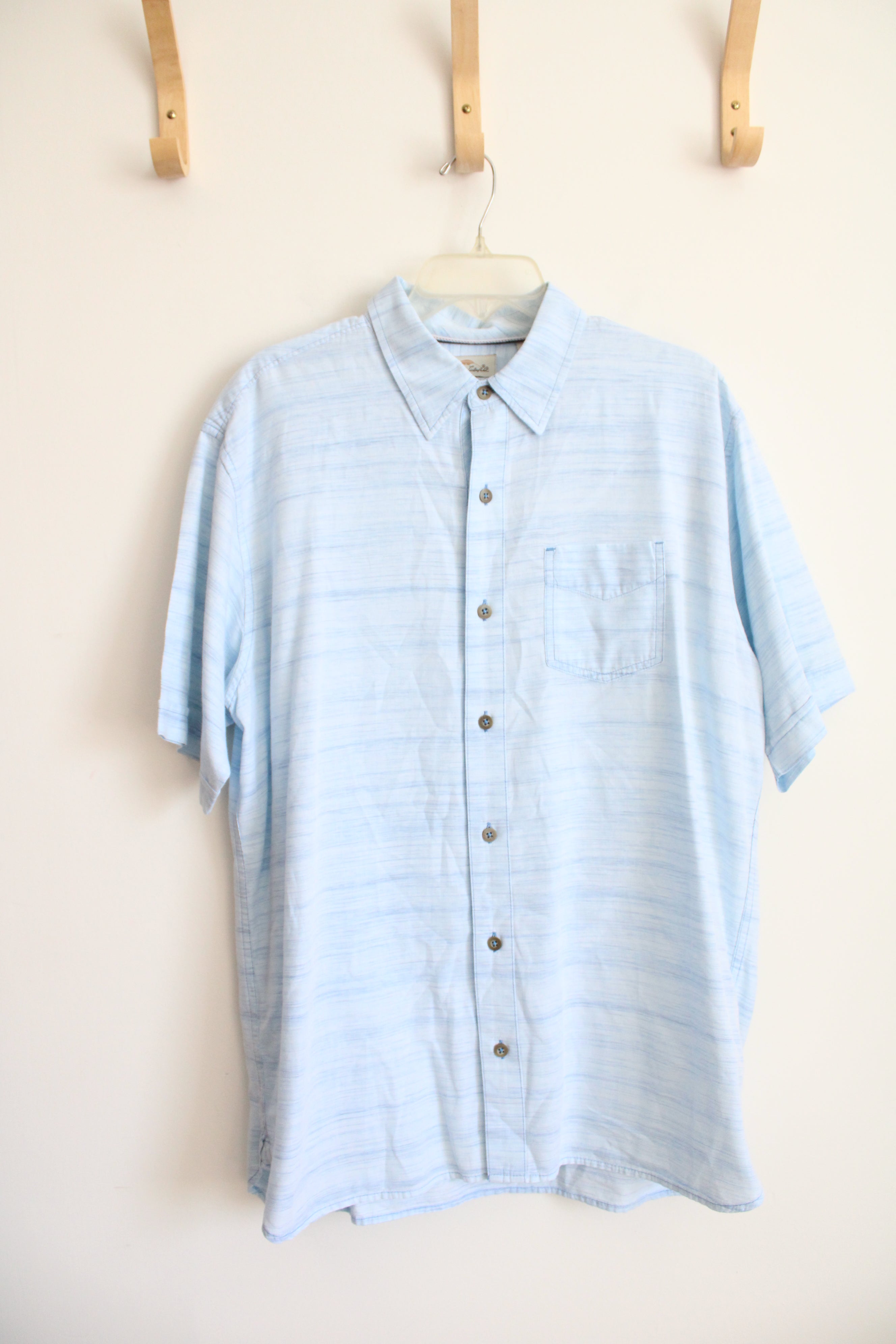 Bob Timberlake Light Blue Heathered Button Down Shirt | L