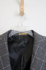 Daniel Gallotti Gray Windowpane Blazer | 48