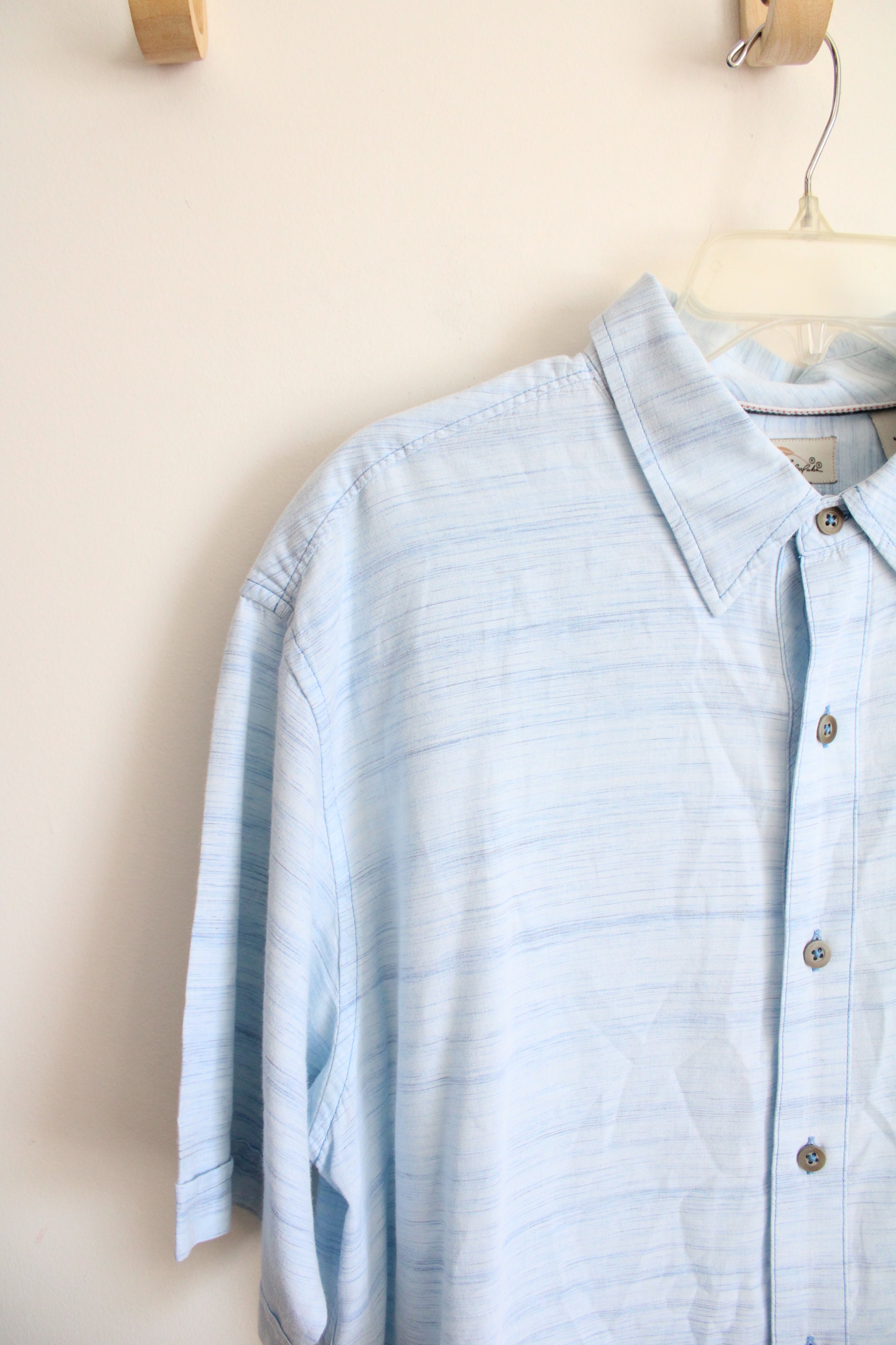 Bob Timberlake Light Blue Heathered Button Down Shirt | L