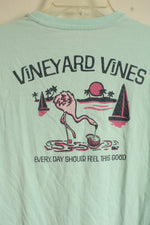 NEW Vineyard Vines Teal Cotton SS Logo Tee | XS
